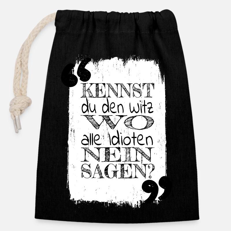 geek bday statement geburtstagsgeschenk zitat - Verschließbarer Geschenkbeutel aus Baumwolle (14x20cm) - Schwarz