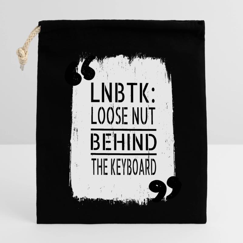 joke encrypt anonymous mask awesome programming Closable cotton gift bag (14x20cm)
