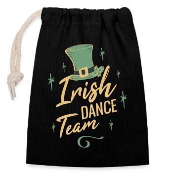 Irish Dance Team - Verschließbarer Geschenkbeutel aus Baumwolle (14x20cm) - Schwarz - Vorne
