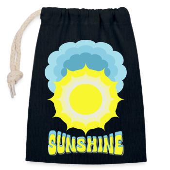 Sun Sunshine - Closable cotton gift bag (14x20cm) - navy - Front