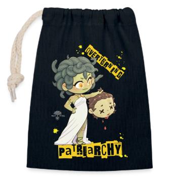 Jellyfish - Closable cotton gift bag (14x20cm) - navy - Front