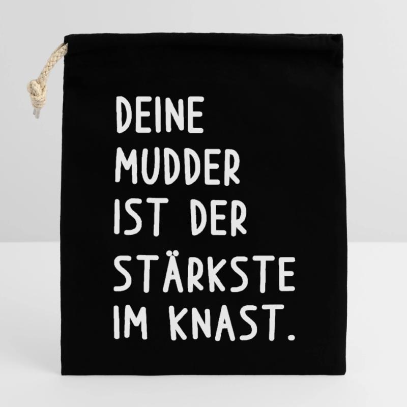 Deine Mutter Witz Verschließbarer Geschenkbeutel aus Baumwolle (14x20cm)