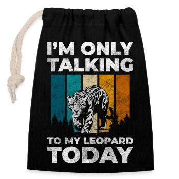 Predator Africa Animal Welfare Earth - Closable cotton gift bag (14x20cm) - black - Front