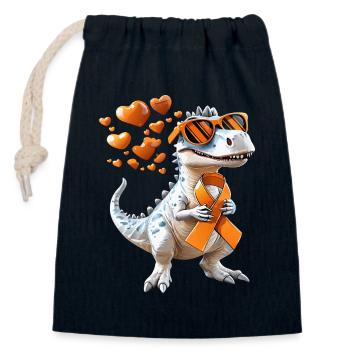 Multiple Sclerosis Awareness Support - Closable cotton gift bag (14x20cm) - navy - Front