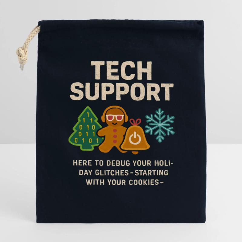 Admin Weihnachtsgeschenk IT Support Debugging Verschließbarer Geschenkbeutel aus Baumwolle (14x20cm)
