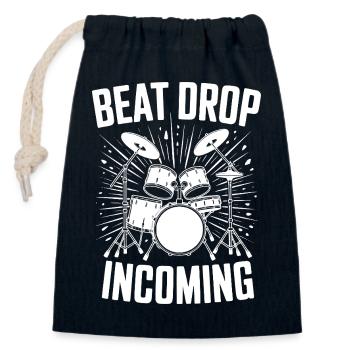 Schlagzeug Beat Drop Incoming Drumset Drums - Closable cotton gift bag (14x20cm) - navy - Front