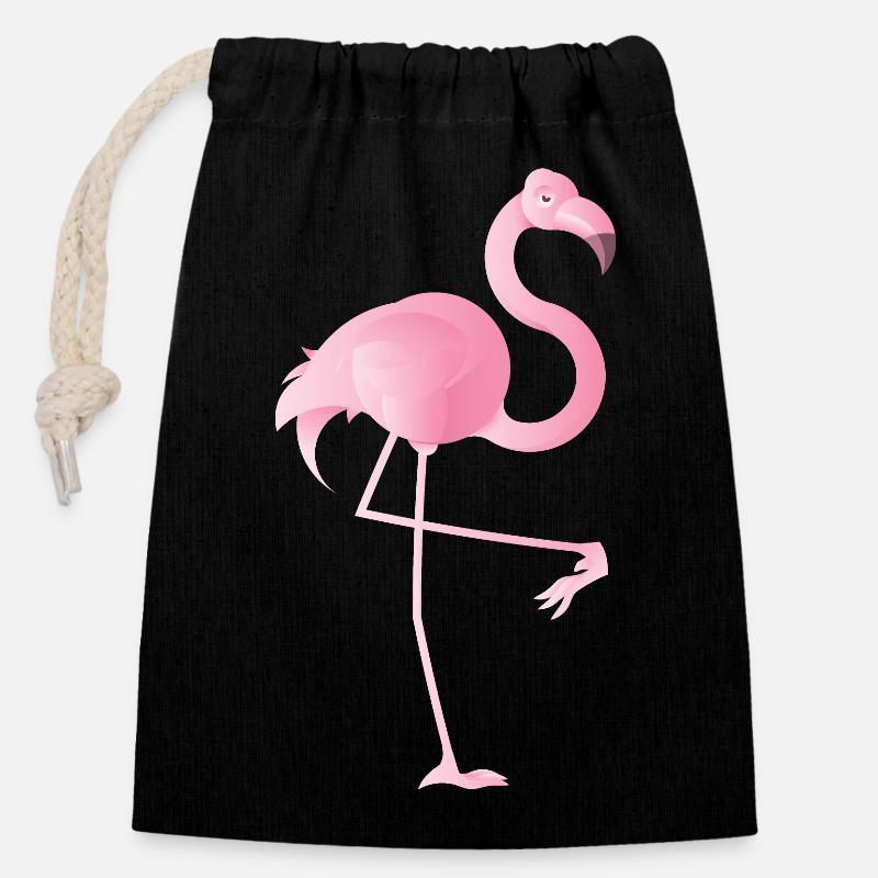 flamand - Sac cadeau en coton avec cordon (14 x 20 cm) - noir