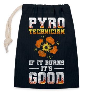 Pyro Firecrackers Beautiful Event Show - Closable cotton gift bag (14x20cm) - navy - Front