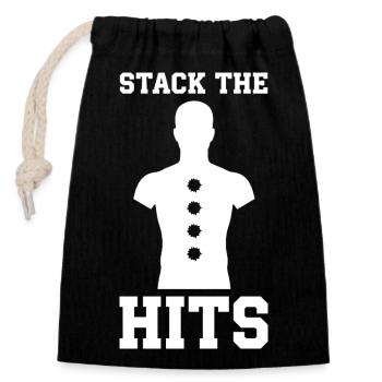 Shooting range at the shooting range, shooting exercises at the - Closable cotton gift bag (14x20cm) - black - Front