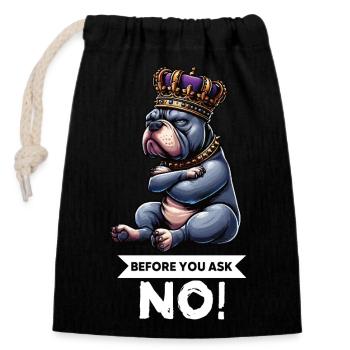 Before You Ask American Bully Bully Pit Bullys - Closable cotton gift bag (14x20cm) - black - Front