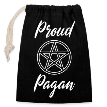 Beltane-Segnungen May Day Proud Pagan - Verschließbarer Geschenkbeutel aus Baumwolle (14x20cm) - Schwarz - Vorne