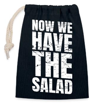 Now We Have The Salad - Closable cotton gift bag (14x20cm) - navy - Front