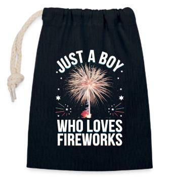Pyrotechnics Fireworks Pyrotechnics - Closable cotton gift bag (14x20cm) - navy - Front