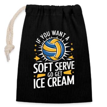 Volleyball Player Beach Volleyball Volleyball Player S - Closable cotton gift bag (14x20cm) - black - Front