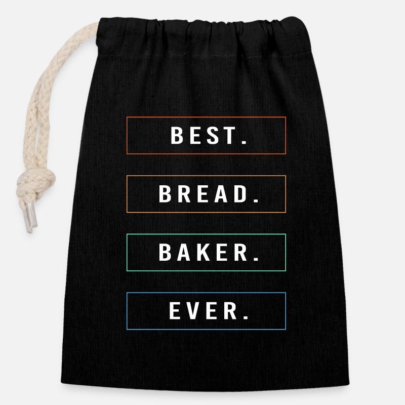 Bäcker Bäckerin Backen - Verschließbarer Geschenkbeutel aus Baumwolle (14x20cm) - Schwarz