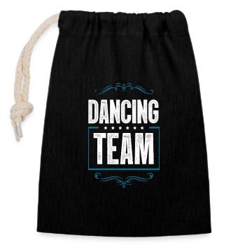 Dancing Crew - Verschließbarer Geschenkbeutel aus Baumwolle (14x20cm) - Schwarz - Vorne