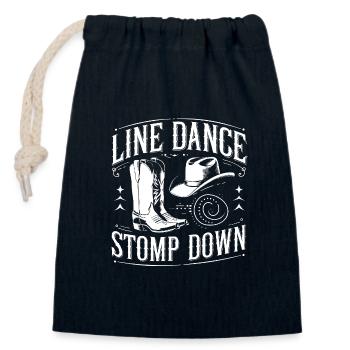 Ready for Line Dance Stomp Down - Verschließbarer Geschenkbeutel aus Baumwolle (14x20cm) - Navy - Vorne