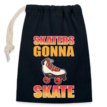 Rollschuhlaufen Rollschuhe Inline-Skates - Verschließbarer Geschenkbeutel aus Baumwolle (14x20cm) - Navy - Vorne