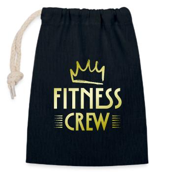 Équipe de conditionnement physique - Sac cadeau en coton avec cordon (14 x 20 cm) - bleu marine - Devant