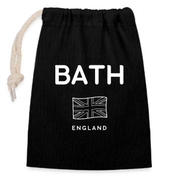 Bath England Great Britain South West England gift - Verschließbarer Geschenkbeutel aus Baumwolle (14x20cm) - Schwarz - Vorne