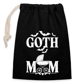 Goth Mom! Alt Aesthetic Goth Mommy Emo - Closable cotton gift bag (14x20cm) - black - Front
