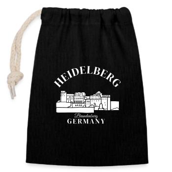 Heidelberg Germany, Brandenburg, Germany - Closable cotton gift bag (14x20cm) - black - Front