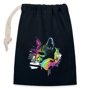 Rave Raver Techno music Techno bass Mixer - Closable cotton gift bag (14x20cm) - navy - Front