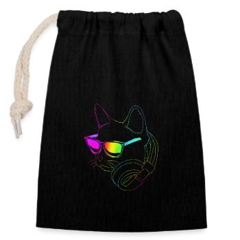 Rave Raver Techno music Techno bass Mixer - Closable cotton gift bag (14x20cm) - black - Front