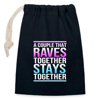 Rave Raver Techno music Techno bass Mixer - Closable cotton gift bag (14x20cm) - navy - Front