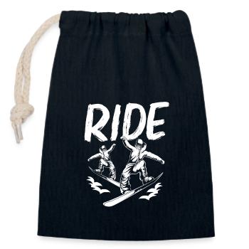 Snowboard Snowboarding Snowboardurlaub Snowboarder - Verschließbarer Geschenkbeutel aus Baumwolle (14x20cm) - Navy - Vorne