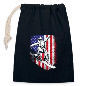 Snowboard Snowboarding Snowboardurlaub Snowboarder - Verschließbarer Geschenkbeutel aus Baumwolle (14x20cm) - Navy - Vorne
