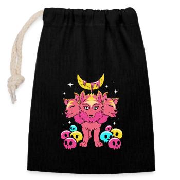 Pastel Gothic - Closable cotton gift bag (14x20cm) - black - Front