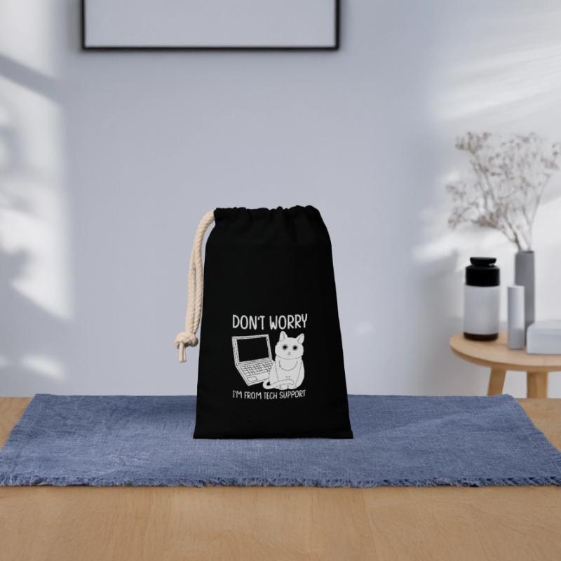 Tech Support Verschließbarer Geschenkbeutel aus Baumwolle (14x20cm)