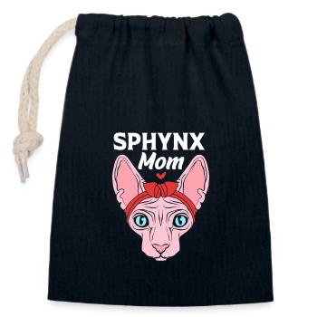 Sphynx Katzenmama - Verschließbarer Geschenkbeutel aus Baumwolle (14x20cm) - Navy - Vorne