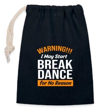 Breakdancing - Closable cotton gift bag (14x20cm) - navy - Front
