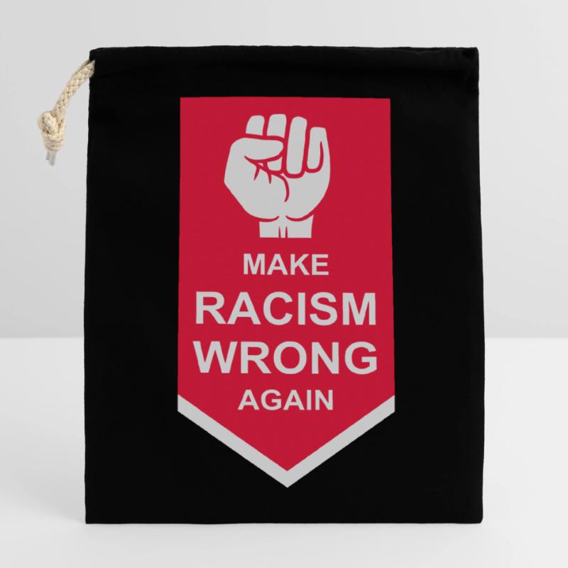 make racism wrong again Verschließbarer Geschenkbeutel aus Baumwolle (14x20cm)