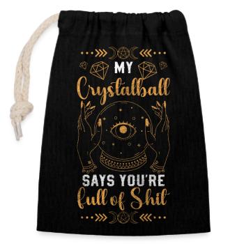 Fortune Teller Future Spiritual - Closable cotton gift bag (14x20cm) - black - Front