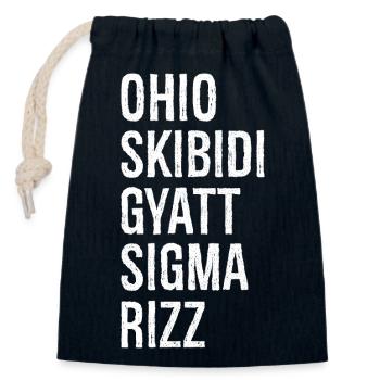 Ohio Skibidi Gyatt Sigma Rizz - Verschließbarer Geschenkbeutel aus Baumwolle (14x20cm) - Navy - Vorne