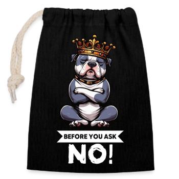 Before You Ask American Bully Bully Pit Bullys - Closable cotton gift bag (14x20cm) - black - Front