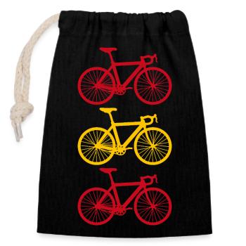 Cycling Spain - Sac cadeau en coton avec cordon (14 x 20 cm) - noir - Devant