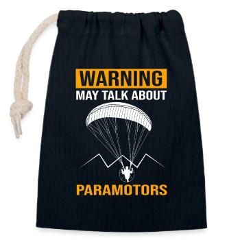 Gleitschirmflieger Gleitschirmfliegen Parapente - Sac cadeau en coton avec cordon (14 x 20 cm) - bleu marine - Devant
