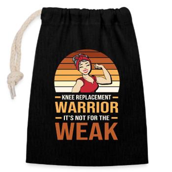 Knee Surgery Knee Surgery - Closable cotton gift bag (14x20cm) - black - Front
