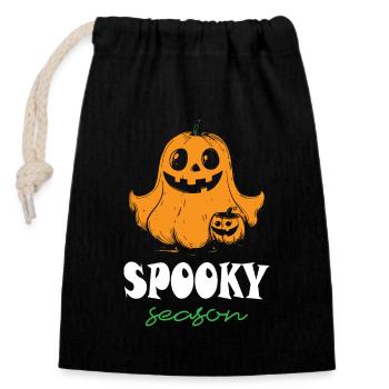 Spooky Season Halloween - Closable cotton gift bag (14x20cm) - black - Front