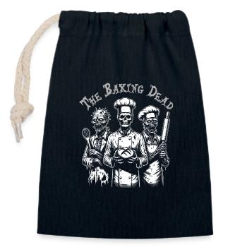 Baking Dead - backende Zombies - Verschließbarer Geschenkbeutel aus Baumwolle (14x20cm) - Navy - Vorne