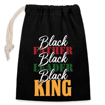 Black History Month Black History - Closable cotton gift bag (14x20cm) - black - Front
