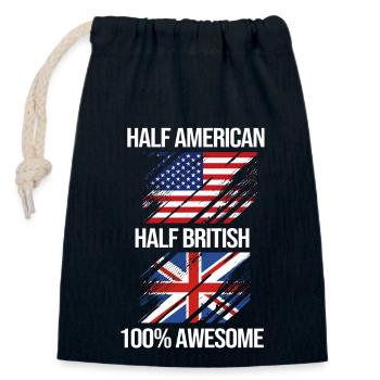 England Englisch - Verschließbarer Geschenkbeutel aus Baumwolle (14x20cm) - Navy - Vorne