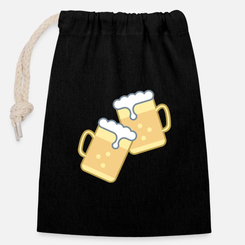 Beer mug - Closable cotton gift bag (14x20cm) - black