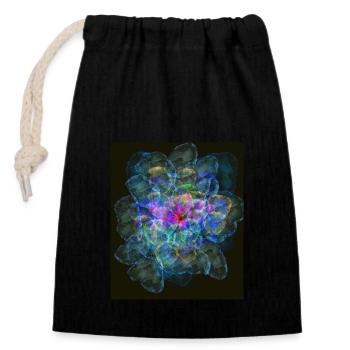 Lotus Blossom Magic in Magically Beautiful Colors - Closable cotton gift bag (14x20cm) - black - Front