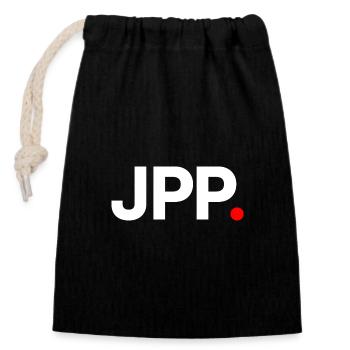 JPP | Humour fatigue bureau minimaliste - Sac cadeau en coton avec cordon (14 x 20 cm) - noir - Devant