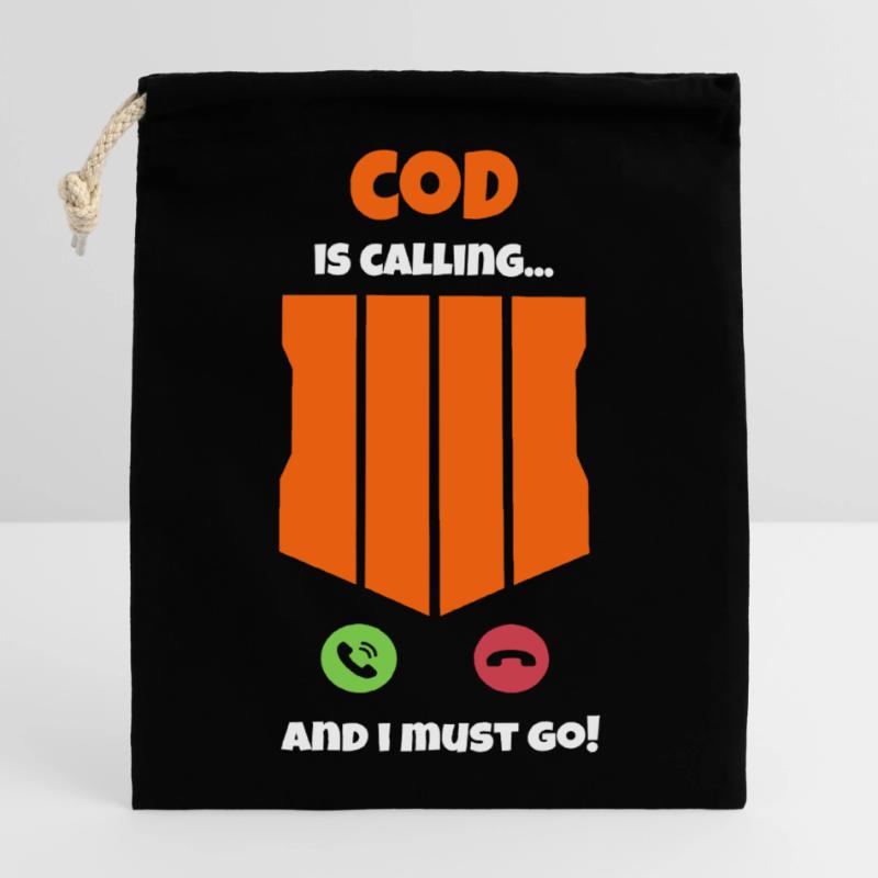 CoD is calling and I must go call Duty Gift Closable cotton gift bag (14x20cm)